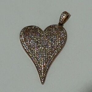 Rose Gold Studded Heart Pendant